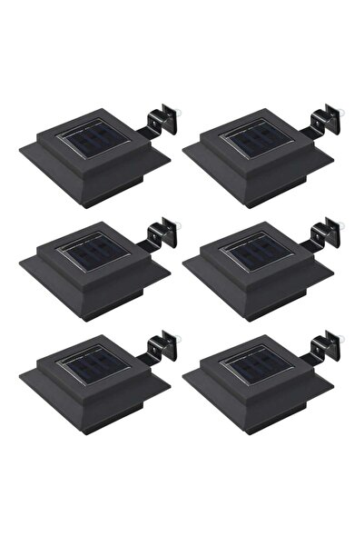 Concept Ηλιακά φωτιστικά LED εξωτερικού χώρου, 6 τεμάχια, μαύρα, 12 εκ., τετρ...