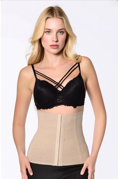 QKK Corset de recuperare postpartum - Corset ajustabil pentru fermitatea stom...