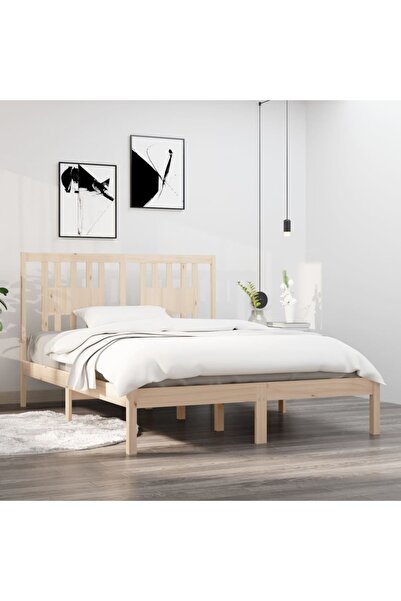 Concept Σκελετός Διπλό κρεβατιού 4FT6, 135x190 εκ., μασίφ ξύλο