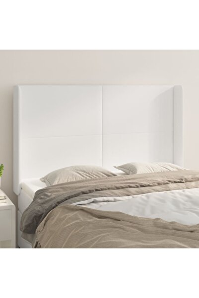 Concept Κεφαλάρι με φτερά, λευκό, 147x16x118/128 cm, Δερμάτινο