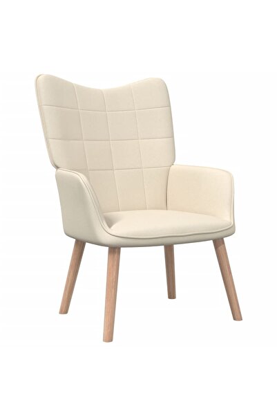 Concept Πολυθρόνα χαλάρωσης, κρεμ, υφασμάτινο υλικό