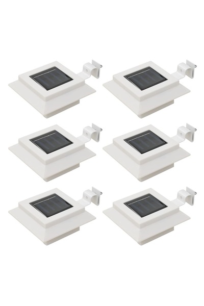 Concept Ηλιακά φωτιστικά LED εξωτερικού χώρου, 6 τεμάχια, λευκά, 12 εκ., τετρ...