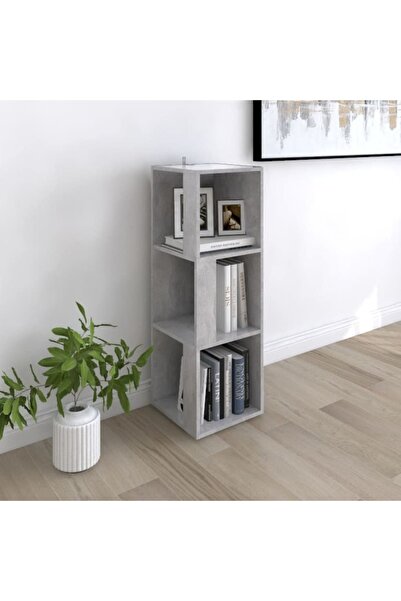 Concept Γωνιακό ντουλάπι, γκρι τσιμεντί, 33x33x100 εκ., μοριοσανίδα