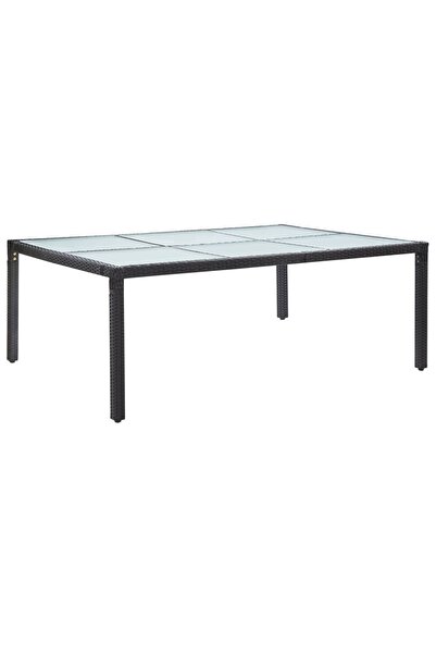 Concept Τραπέζι εξωτερικού χώρου, μαύρο, 200x150x74 εκ., πολυρατάν