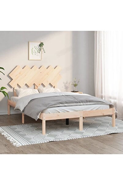 Concept Μικρό σκελετό Διπλό κρεβατιού 4 ποδιών, 120x190 εκ., μασίφ ξύλο