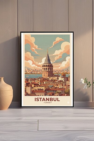 Sekiz8 Minimalist Siyah Çerçeveli Poster Tablo - 30x40 Dijital Baskı CER14