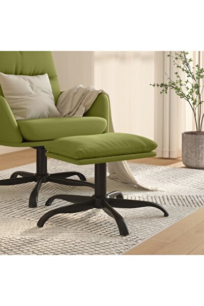 Concept Taburet, verde deschis, 60x60x39 cm, catifea