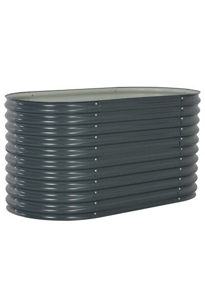 Concept Υπερυψωμένο παρτέρι κήπου, γκρι, 160x80x81 εκ., γαλβανισμένος χάλυβας