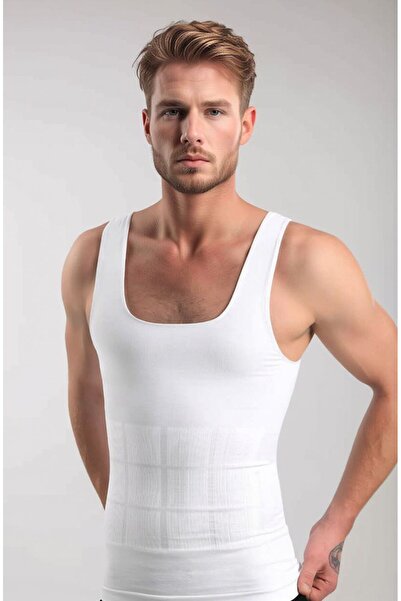 QKK بنمط ماسي مشد رياضي للرجال - مشد لتشكيل منطقة البطن ومشد للبطن يبرز انحنا...