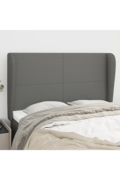 Concept Κεφαλάρι σκούρο γκρι με φτερά 147x23x118/128 cm ύφασμα