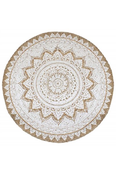 Concept Υφαντό χαλί από γιούτα με στάμπα, 180 εκ., στρογγυλό