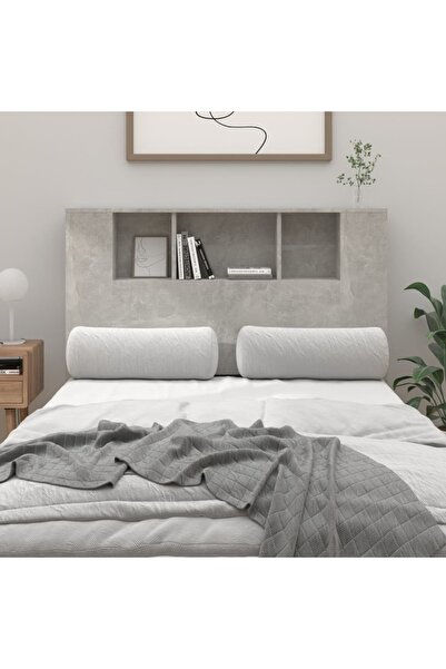 Concept Ντουλάπι κεφαλαριού, γκρι τσιμεντί, 120x18.5x104.5 εκ.