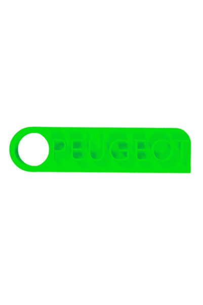 OEM Breloc chei, "PEUGEOT", 15X 60 mm verde