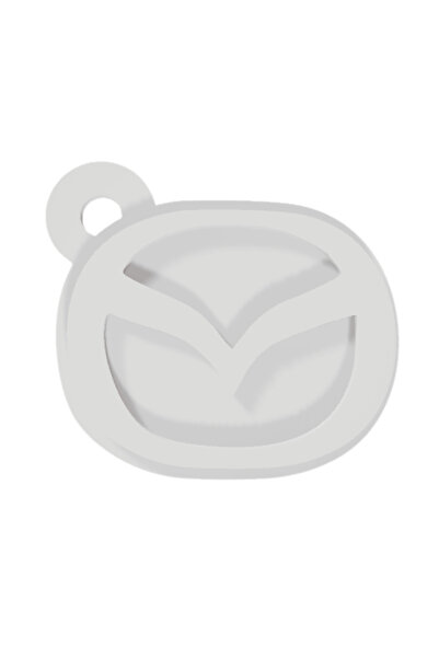 OEM Μπρελόκ,  "MAZDA ", 36Χ41 χιλ. ιβουάρ λευκό