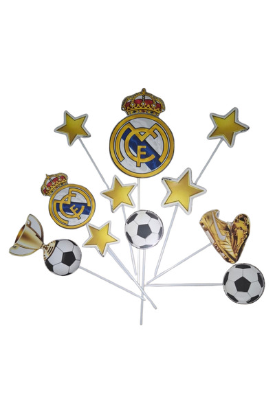 OEM Διακοσμητικά στολίδια για τούρτες, EBIN, σετ 11 τεμαχίων, με θέμα τη Ρεάλ...