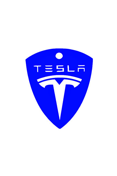OEM Μπρελόκ, "TESLA", 60 x 50 χιλ. μπλε