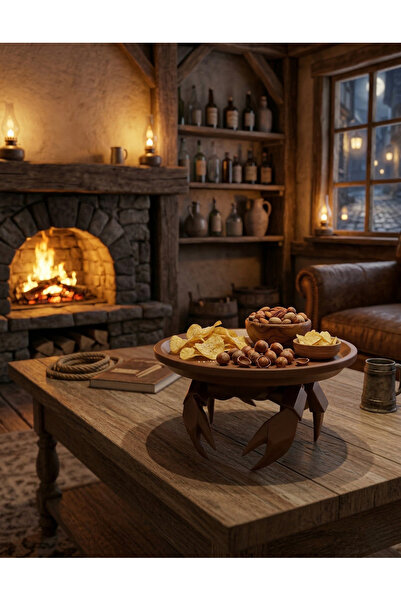 Findify Store 3D Dekoratif Yengeç Figürü Kahverengi Pratik Ev Gereçleri Sunum...