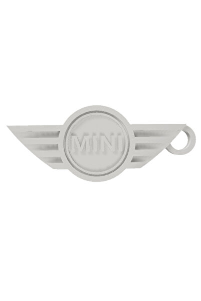 OEM Breloc chei, "MINI", 29X 73 mm alb ivory