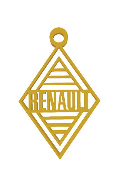 OEM Breloc chei, "RENAULT", 57X 35 mm auriu