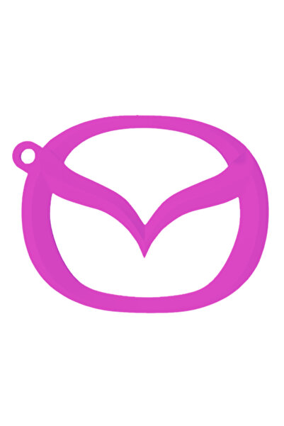 OEM Μπρελόκ, "MAZDA", 53X 68 χιλ. ανοιχτό μωβ