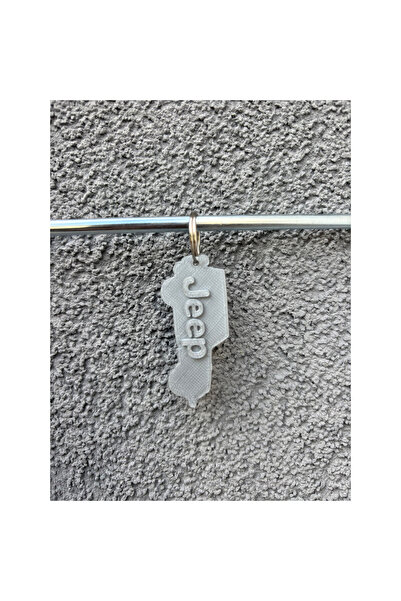 OEM Breloc chei, "JEEP", 22X 50 mm argintiu