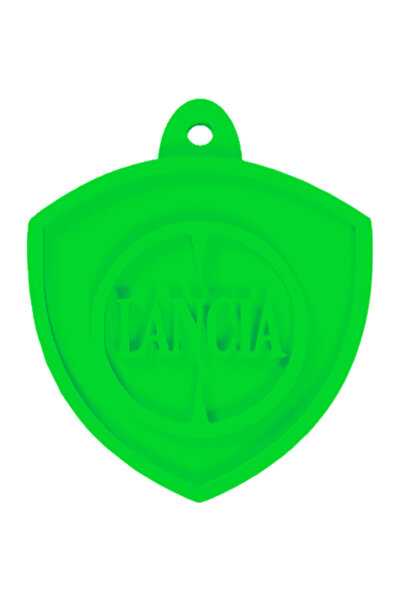 OEM Μπρελόκ,  "LANCIA ", 47Χ 40 χιλ. πράσινο