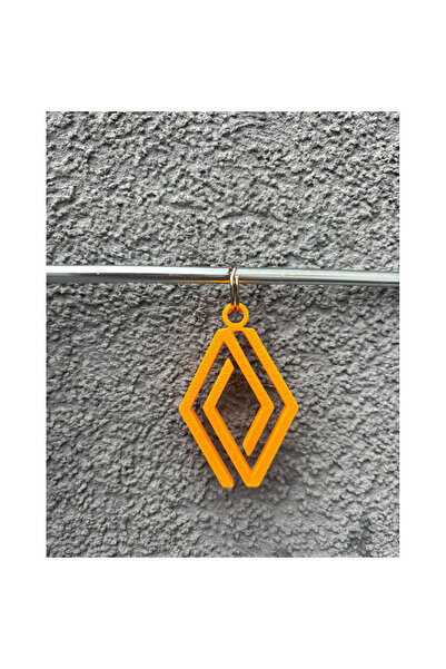 OEM Breloc chei, "RENAULT", 55 X 36 mm galben