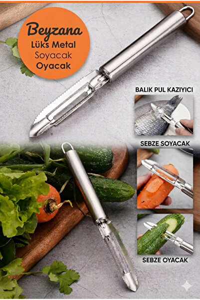 BEYZANA Oyacak ve Soyacak Paslanmaz Çelik Çok Fonksiyonlu Mutfak Aleti Sebze ...
