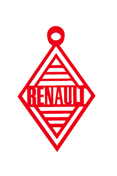 OEM Breloc chei, "RENAULT", 57X 35 mm rosu