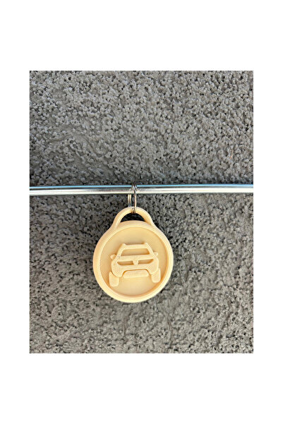 OEM Breloc chei, "DACIA DUSTER", 48X 41 mm alb ivory