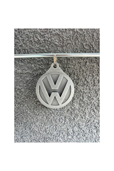 OEM Μπρελόκ, "VW", 60x50 χιλ., ασημί