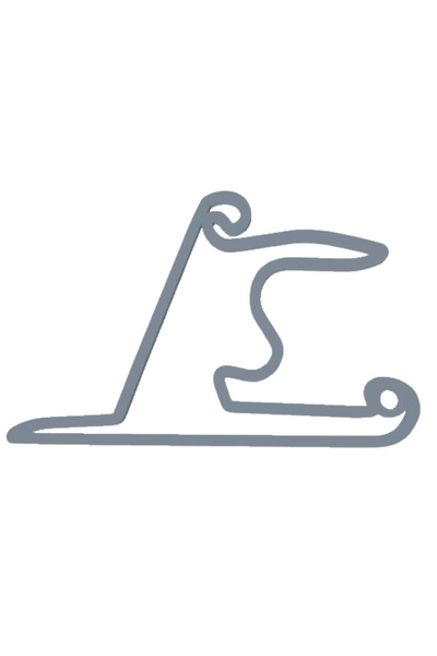 OEM Μπρελόκ, "FORMULA 1 SHANGHAI", 33Χ50 χιλ. ασημί