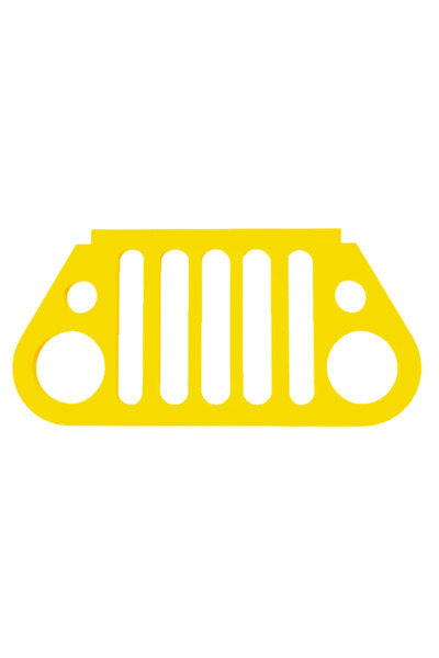 OEM Μπρελόκ,  "JEEP ", 30Χ60 χιλ. κίτρινο