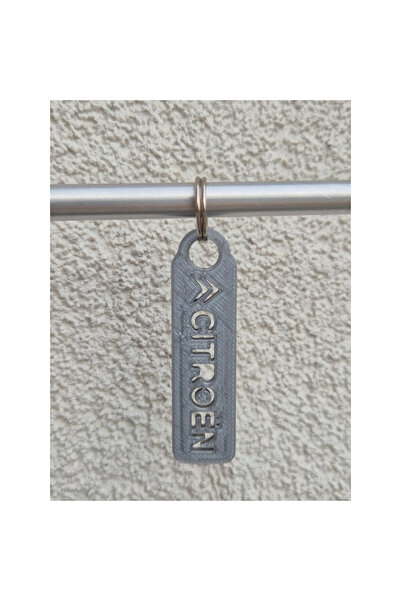 OEM Μπρελόκ, "CITROEN", 15X56 χιλ. ασημί