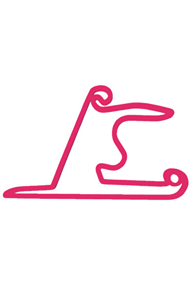 OEM Μπρελόκ,  "φόρμουλα 1 σαγκάη ", 33x 50 χιλ. ροζ zmeuriu