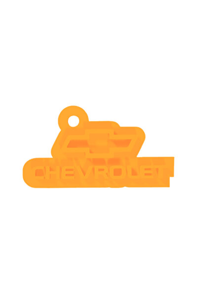 OEM Breloc chei, "CHEVROLET", 26X 48 mm portocaliu