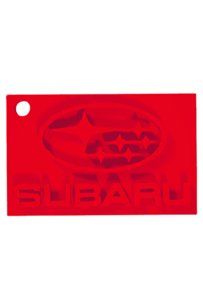 OEM Μπρελόκ,  "Subaru ", 30x 50 χιλ. κόκκινο