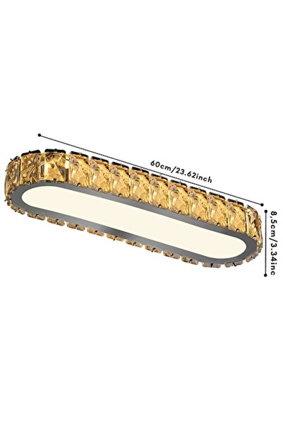 Deyra Modern LED Ceiling Light with Crystals and Stainless Steel