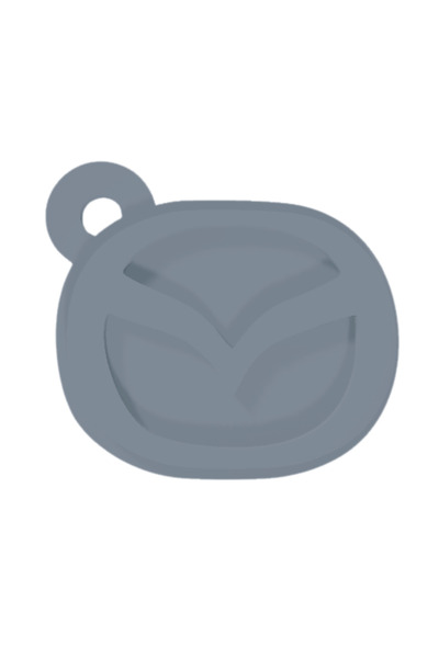 OEM Μπρελόκ, "MAZDA", 36X41 χιλ. ασημί