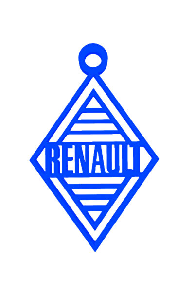 OEM Breloc chei, "RENAULT", 57X 35 mm albastru