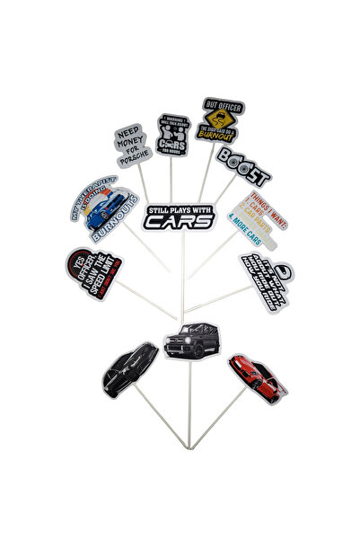 OEM Decoratiune topper tort carton, tematica pasionati de masini (cars lovers...