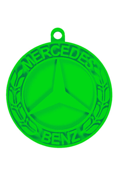 OEM Breloc chei, "MERCEDES", 42X 37 mm verde