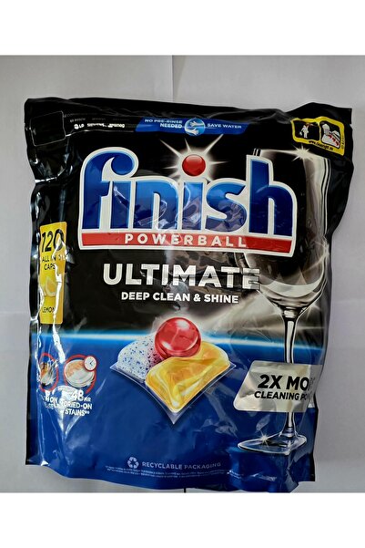 Finish Tablete Ultimate All in 1 pentru mașina de spălat vase, lămâie, 120 de...