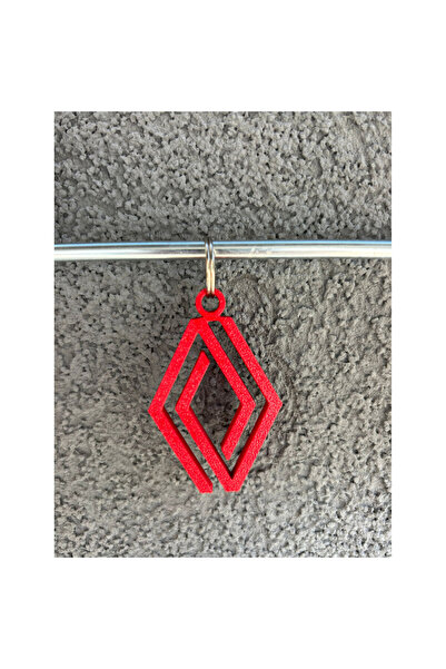 OEM Μπρελόκ, "RENAULT", 55 X 36 χιλ. κόκκινο