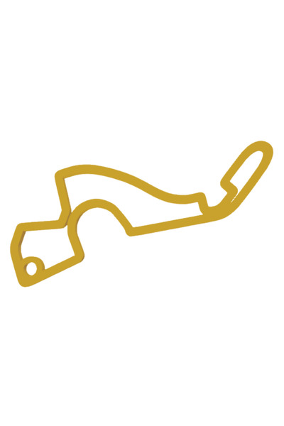 OEM Μπρελόκ, "FORMULA 1 SOCHI", 33Χ60 χιλ. χρυσό