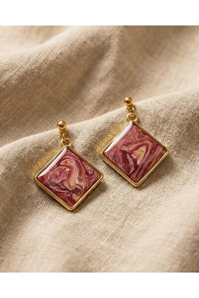 Dodemert Home Gold Planet-Looking Polymer Clay & Epoxy Design Earrings (Stain...