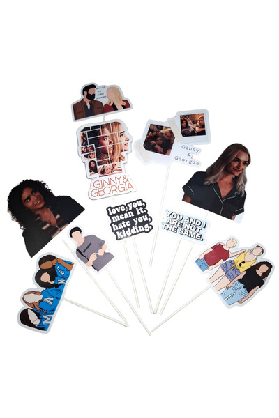 OEM Ginny & georgia themed cake topper, birthday - 10 pieces