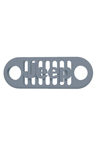 OEM Μπρελόκ, "JEEP", 23Χ 63 χιλ. ασημί