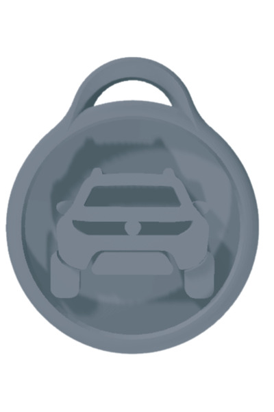 OEM Breloc chei, "DACIA DUSTER", 48X 41 mm argintiu