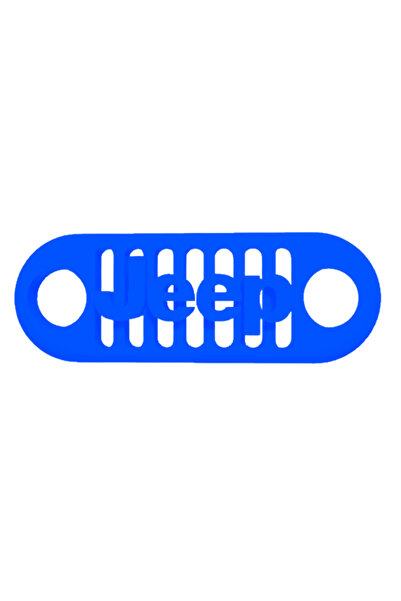 OEM Μπρελόκ,  "JEEP ", 23Χ 63 χιλ. μπλε